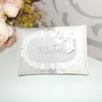 Neceser Toallitas/Pañales/Crema Gris Topito Blanco