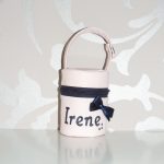 Portachupetes Redondo Personalizado Polipiel Rosa