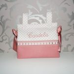 Bolso Panera Estrellitas Rosa Nude Personalizado