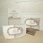 PACK GRIS TOPITOS BLANCOS CON PUNTILLA