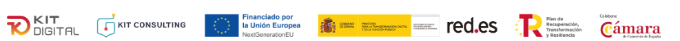 Kit Digital, Kit Consulting, Unión Europea, Gobierno de España, Red.es y Cámara de Comercio